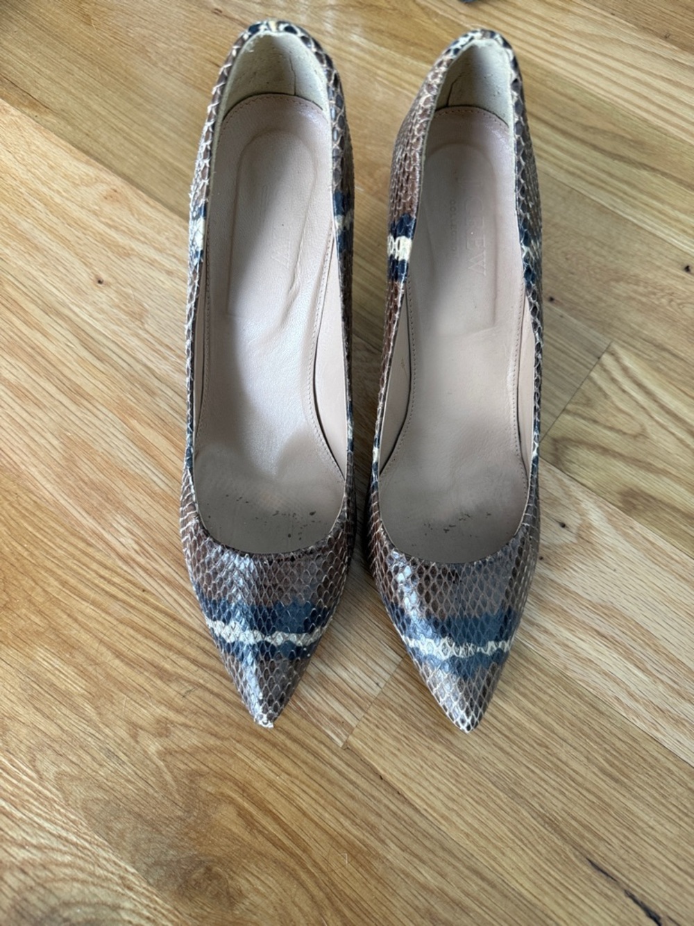 J.Crew Collection snake print heels Sz 7.5
